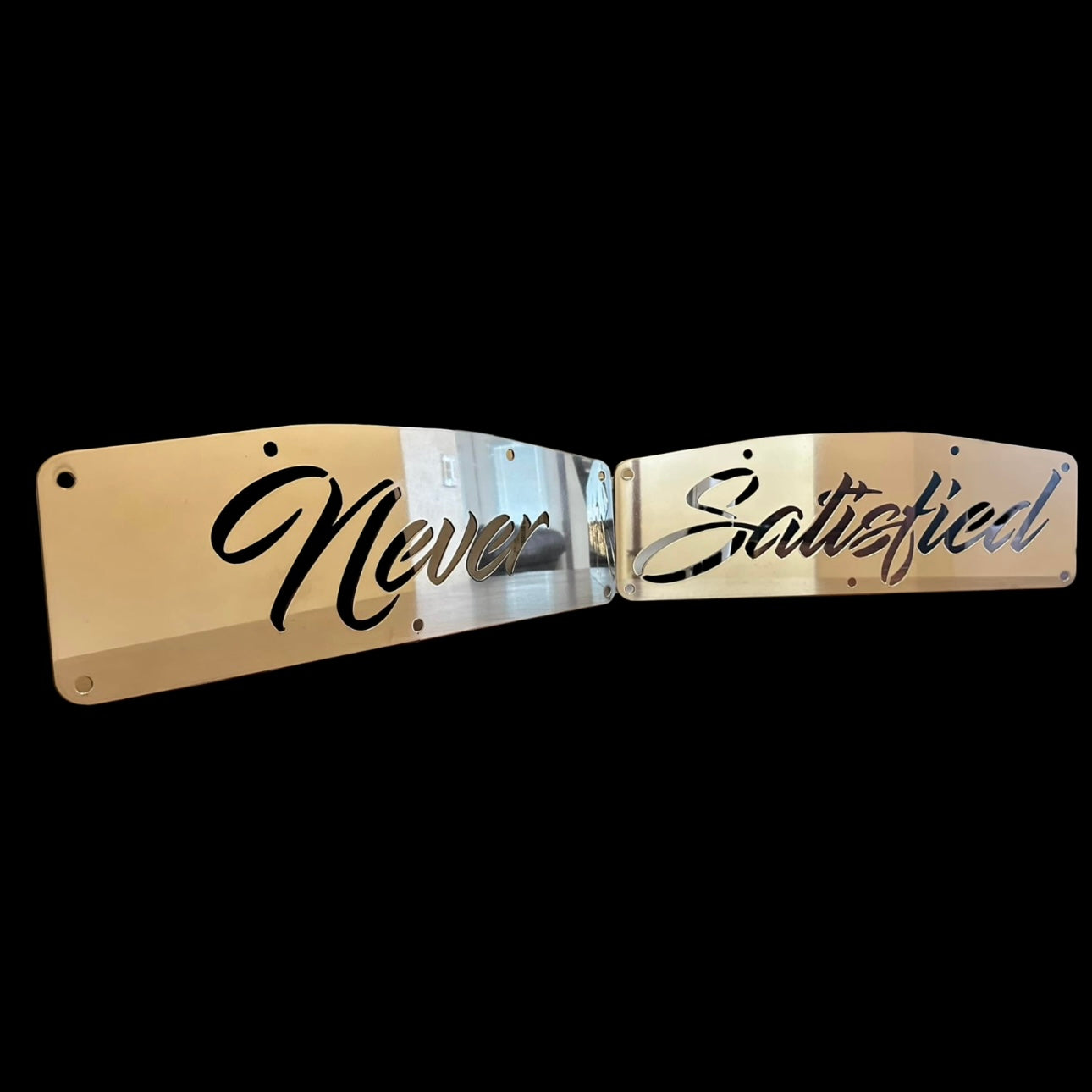 Never Satisfied Mud Flap Weights