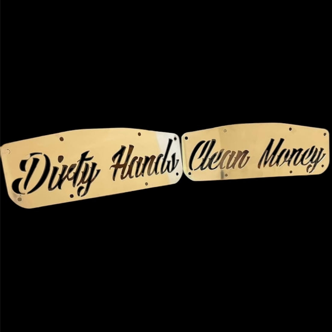 Dirty Hands Clean Money Mud Flap Weights